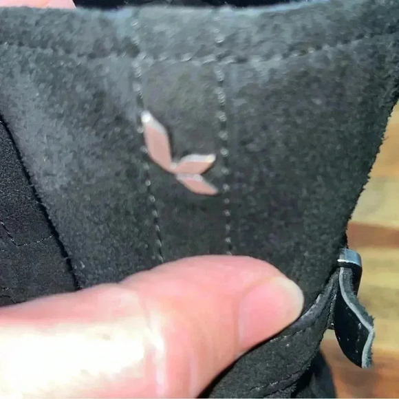 UGG KOOLABURRA Samiah Ankle Boots Ortholite stacked heel suede black side zip - Picture 7 of 13